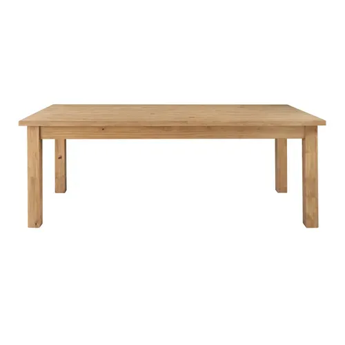 Table rectangle L.200 cm LATINO pin massif vue de face