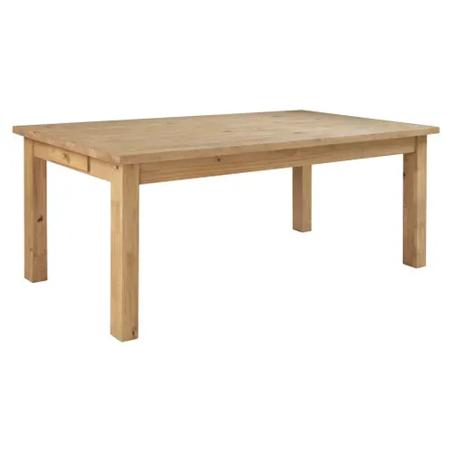 Table rectangle L.200 cm LATINO pin massif vue 3/4