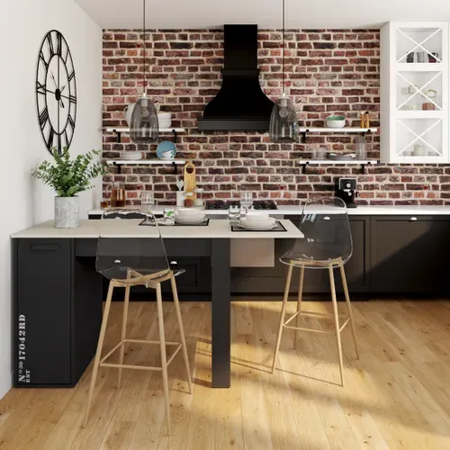 Tabouret de bar H. 74 cm LYNETTE transparent vue d'ambiance 1