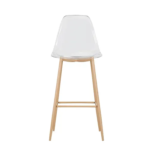 Tabouret de bar H. 74 cm LYNETTE transparent vue de face