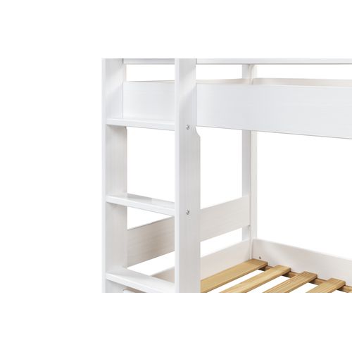 Lit superposé 3x90x190 cm BLOOM Blanc vue accessoires