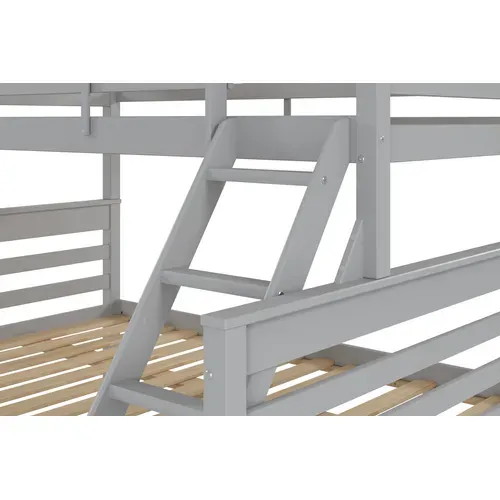 Lit superposé 90/140x190 cm BLOOM Gris vue accessoires