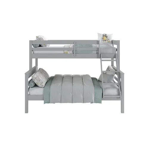 Lit superposé 90/140x190 cm BLOOM Gris vue de face