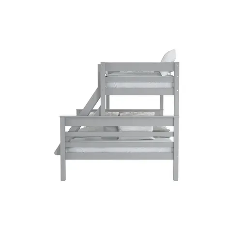 Lit superposé 90/140x190 cm BLOOM Gris vue de profil