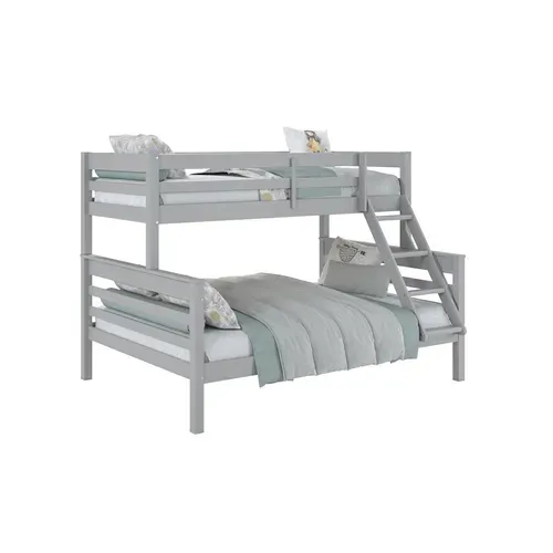 Lit superposé 90/140x190 cm BLOOM Gris vue 3/4