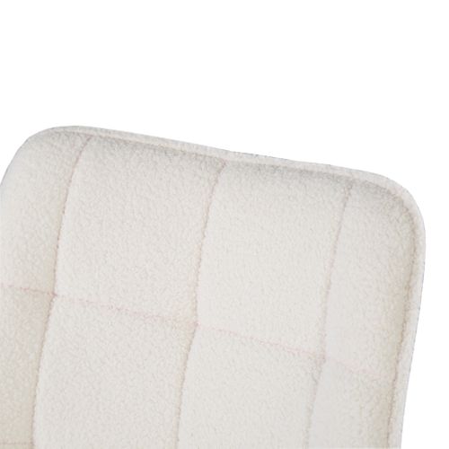 Chaise tissu bouclettes GABIE écru