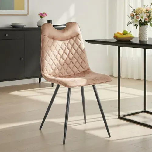 Chaise polyuréthane ELISEE taupe vue d'ambiance 1