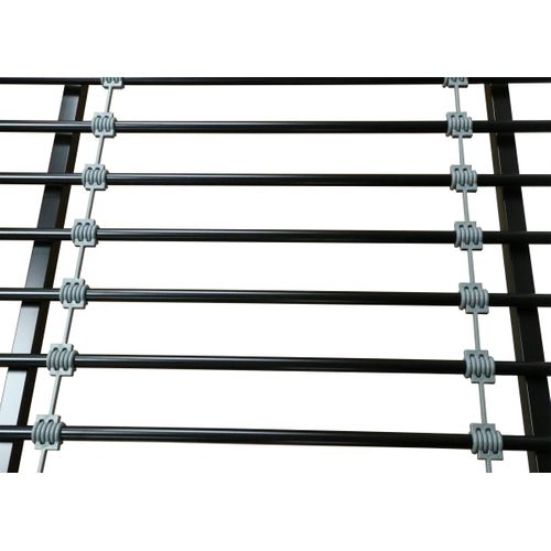 Lit mezzanine 140x190 cm MARLEY imitation chêne - noir