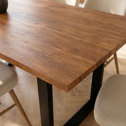 Table de séjour L.140 x l.75/80cm VATIRA acacia et noir