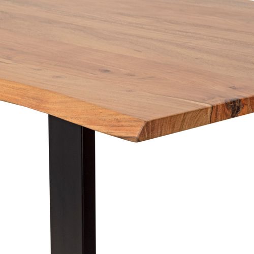 Table de séjour L.140 x l.75/80cm VATIRA acacia et noir