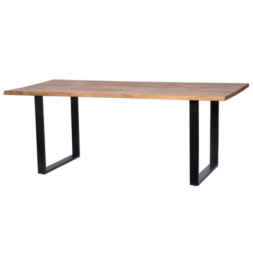 Table de séjour L.180 x l.85/90cm VATIRA acacia et noir
