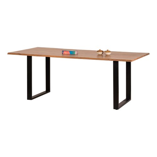 Table de séjour L.200 x l.95/100cm VATIRA acacia et noir