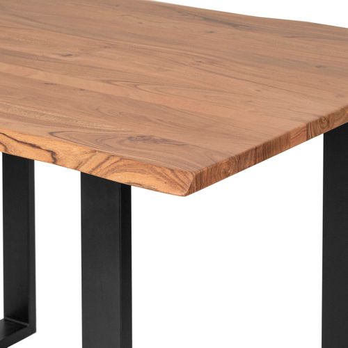 Table de séjour L.120 x l.75/80cm VATIRA acacia et noir