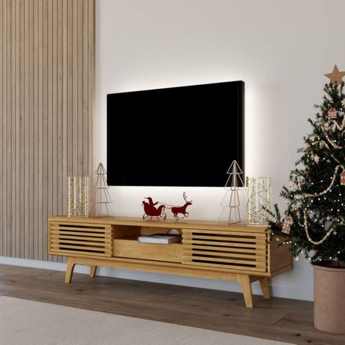 Meuble TV - BAYA imitation chêne