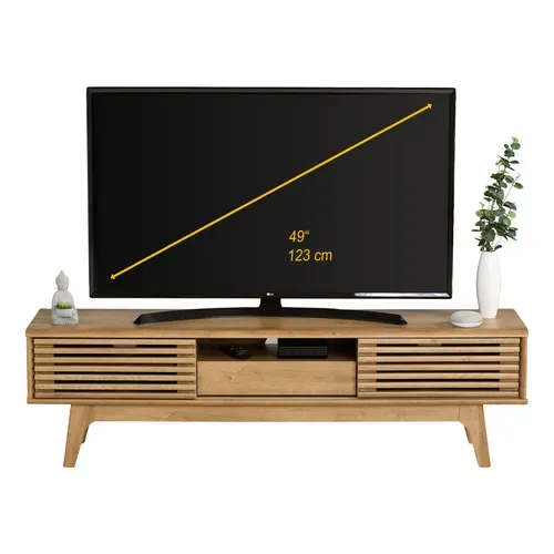 Meuble TV - BAYA imitation chêne