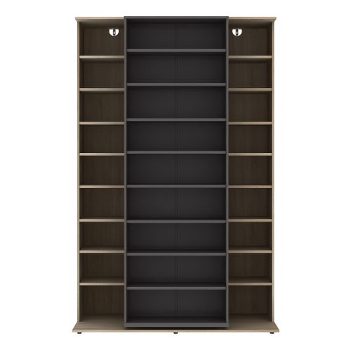 Bibliothèque BENTO 2 imitation chêne et gris