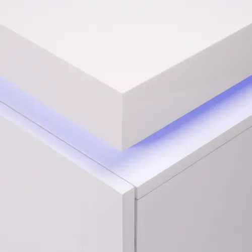 Meuble TV LED LUCIE 5 blanc laqué vue détaillée