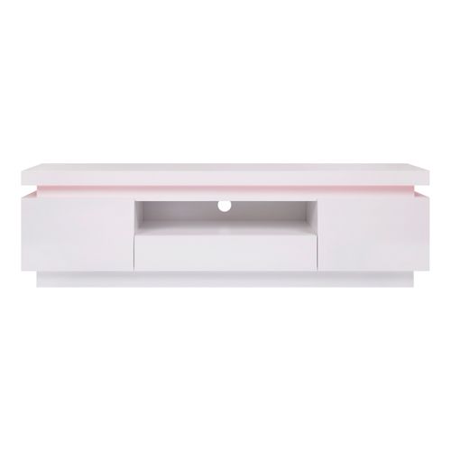 Meuble TV LED LUCIE 5 blanc laqué