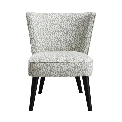 Fauteuil HARRY II tissu gris blanc