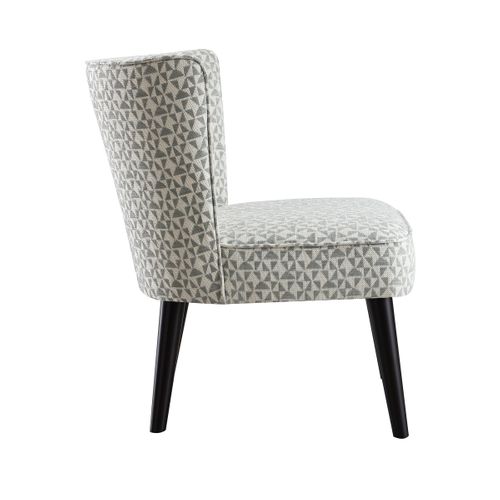 Fauteuil HARRY II tissu gris blanc
