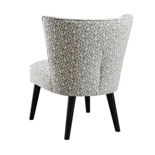 Fauteuil HARRY II tissu gris blanc