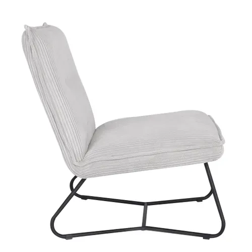 Fauteuil MILA tissu velours gris beige