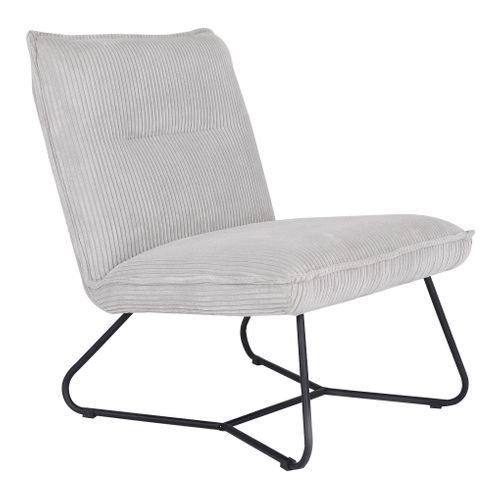Fauteuil MILA tissu velours gris beige
