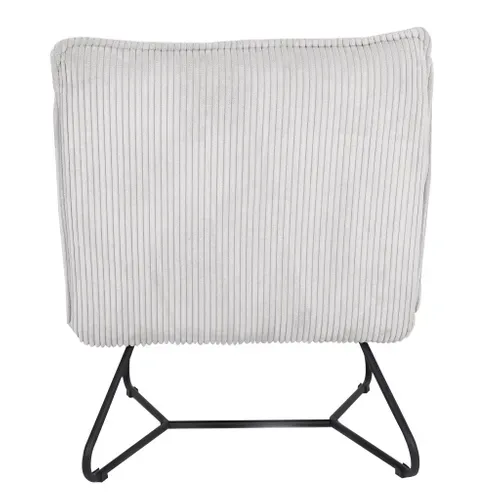 Fauteuil MILA tissu velours gris beige