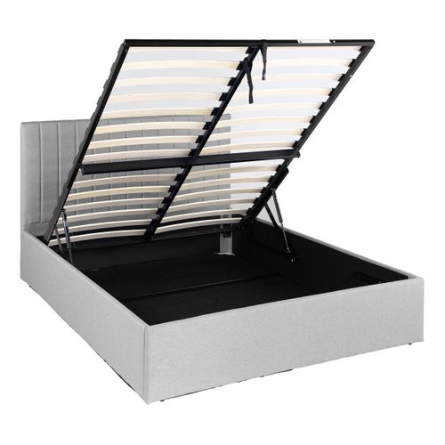 Lit coffre 140x190 cm SKY gris clair