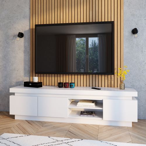 Meuble TV LED L.190 cm COLORS blanc