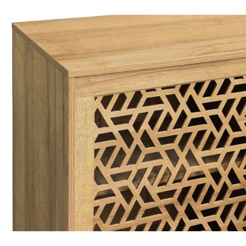 Buffet 2 portes 3 tiroirs LOUXOR Imitation chêne et noir vue détaillée