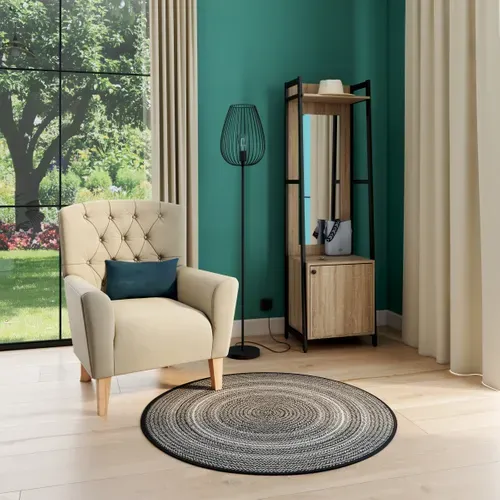 Dressing L.52 cm avec miroir BONO 1 porte, 1 penderie vue d'ambiance 1