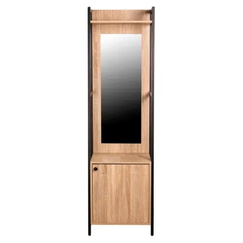 Dressing L.52 cm avec miroir BONO 1 porte, 1 penderie vue de face