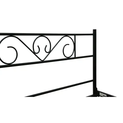 Lit avec sommier 140x190 cm HILA métal noir