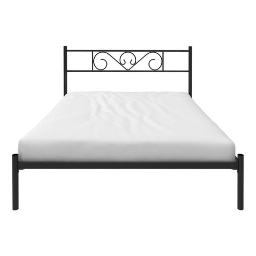 Lit avec sommier 140x190 cm HILA métal noir