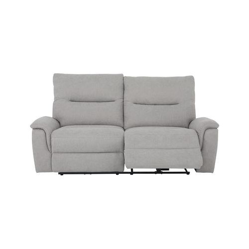 Canapé 3 places relax électrique ATOW tissu gris clair