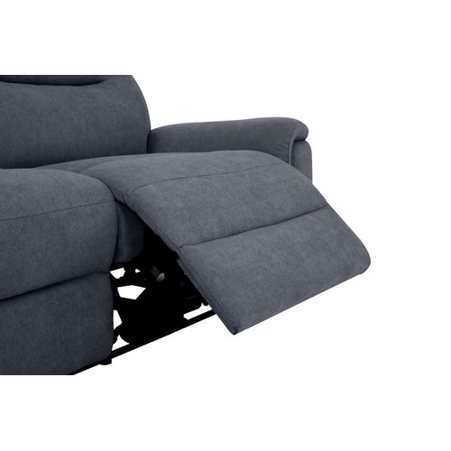 Canapé 3 places relax électrique ATOW tissu gris foncé