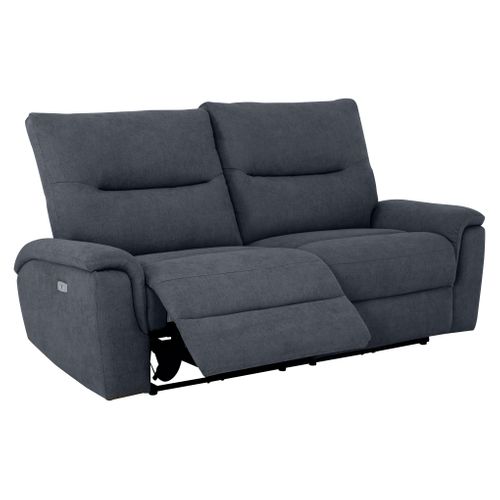 Canapé 3 places relax électrique ATOW tissu gris foncé