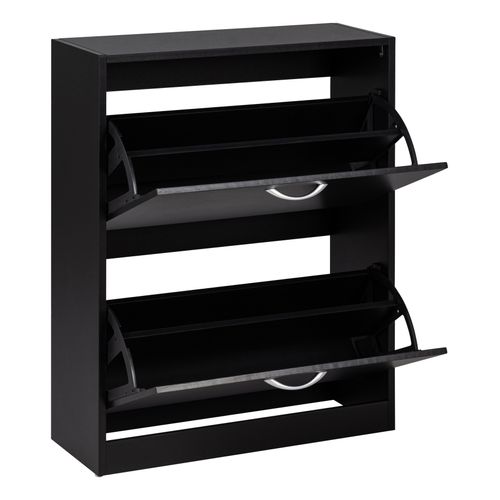 Meuble à chaussure 2 abattants SHOES 2 noir