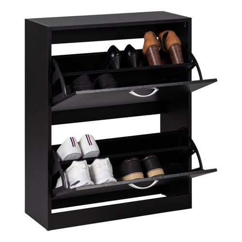 Meuble à chaussure 2 abattants SHOES 2 noir