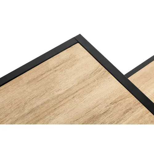 Bibliothèque step BONO imitation chêne et noir vue détaillée