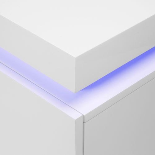 Buffet LED 3 portes 3 tiroirs COLORS blanc laqué