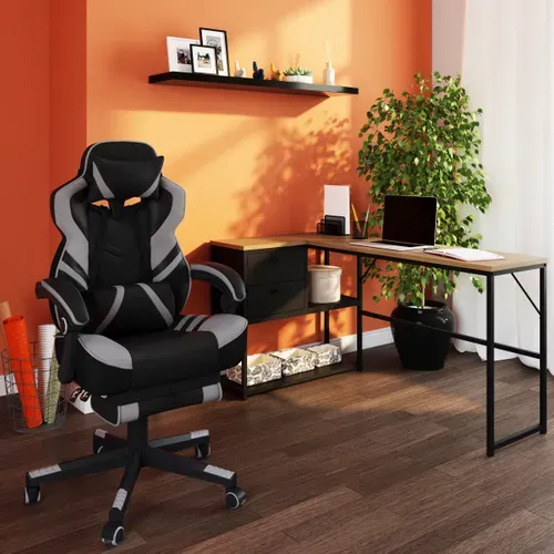 Fauteuil de bureau ergonomique RELOAD Noir et gris vue d'ambiance 1