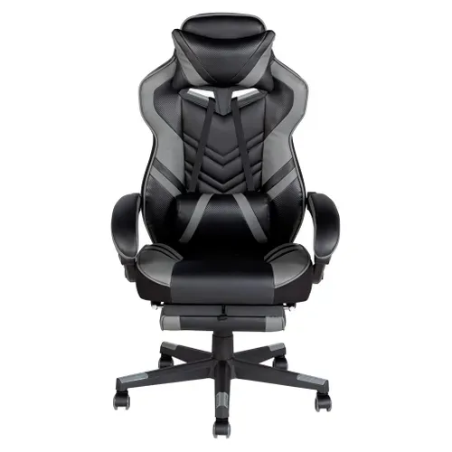 Fauteuil de bureau ergonomique RELOAD Noir et gris vue de face