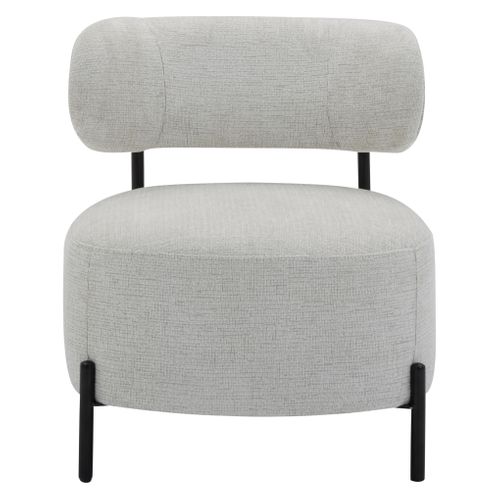 Fauteuil ISEE tissu gris et blanc