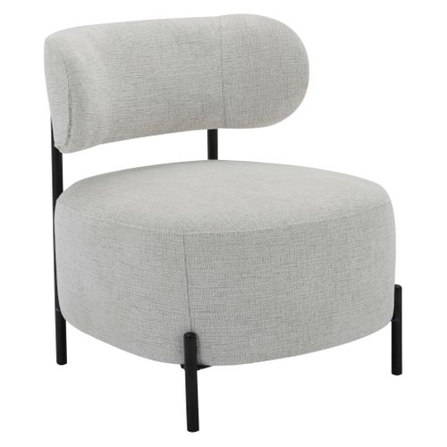 Fauteuil ISEE tissu gris et blanc