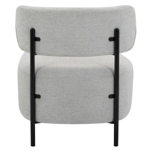 Fauteuil ISEE tissu gris et blanc