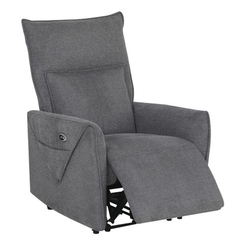 Fauteuil relax électrique ELTON tissu gris foncé