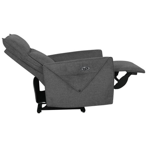 Fauteuil relax électrique ELTON tissu gris foncé