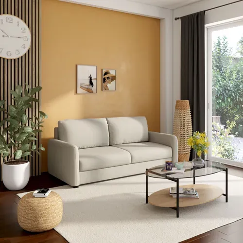 Canapé convertible 3 places SLEEPY coloris beige